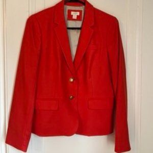 J. Crew Red Orange Wool Blazer